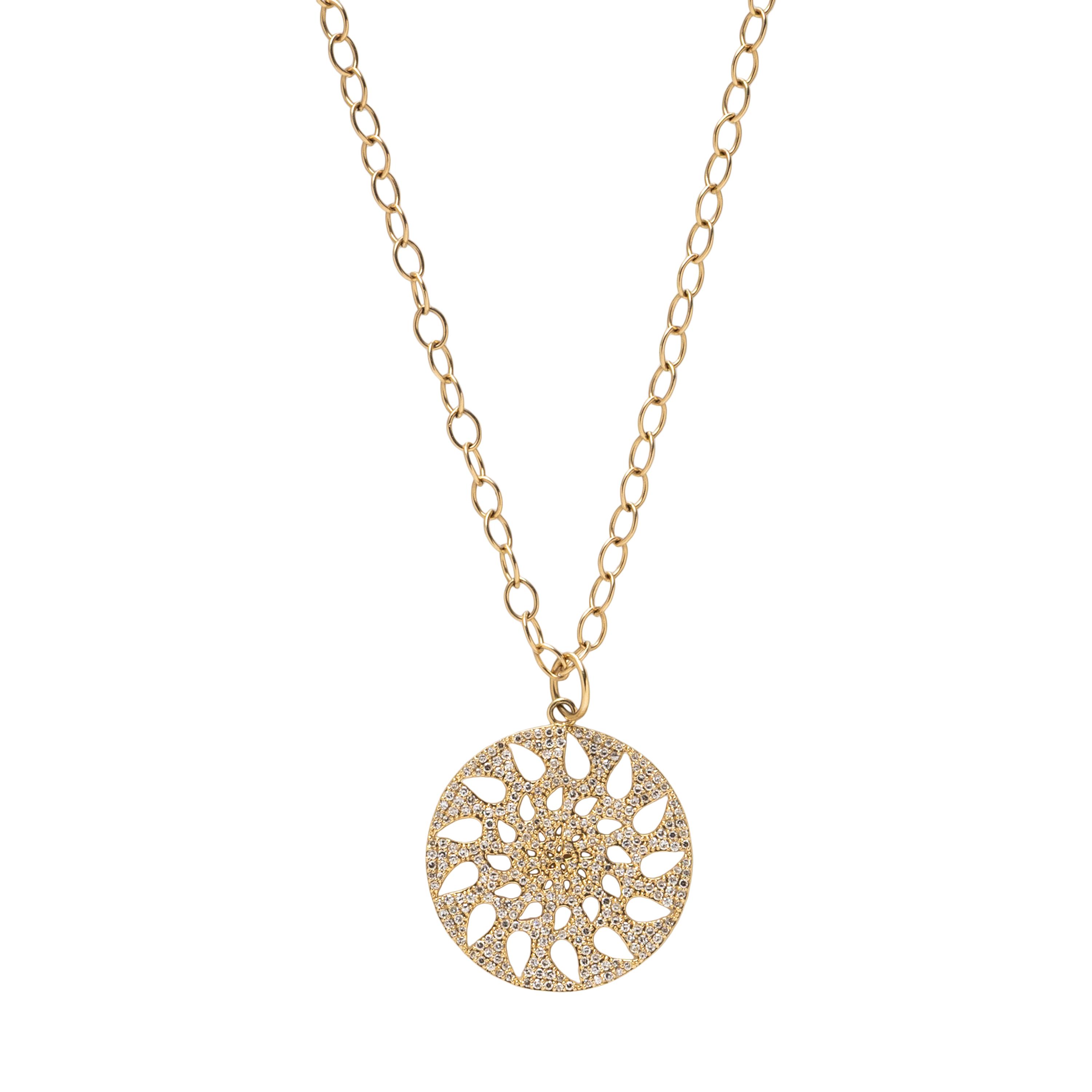 Phillips House, Yellow Gold and Diamond Pendant Necklace