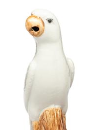 A Pair of Chinese Export Porcelain Parrots