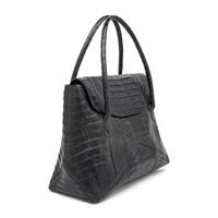 Nancy Gonzales, Large Black Crocodile Tote