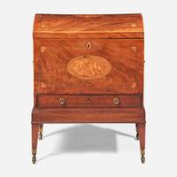 A George III inlaid mahogany and satinwood cellarette circa 1790