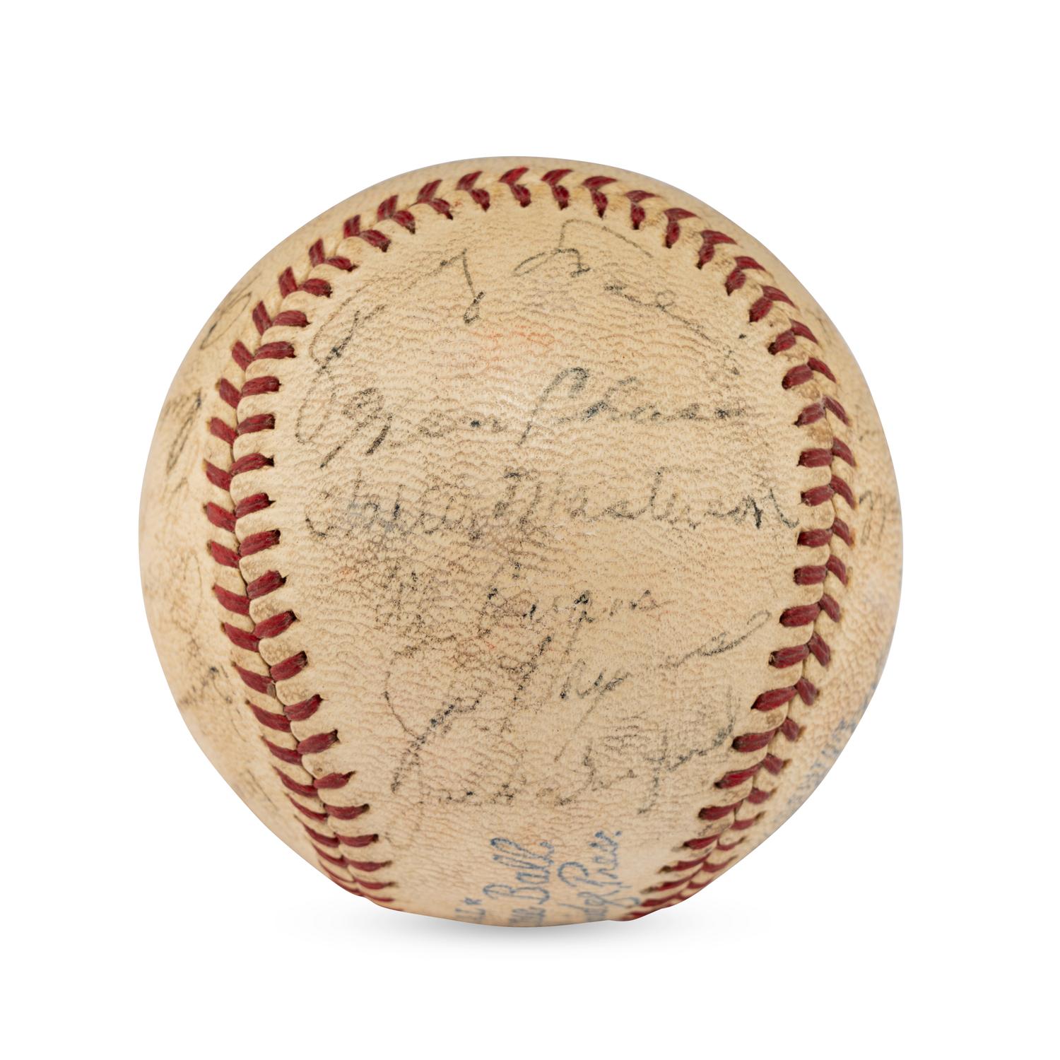 A 1940 Washington Senators Team Signed Autograph Baseball