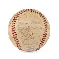 A 1940 Washington Senators Team Signed Autograph Baseball