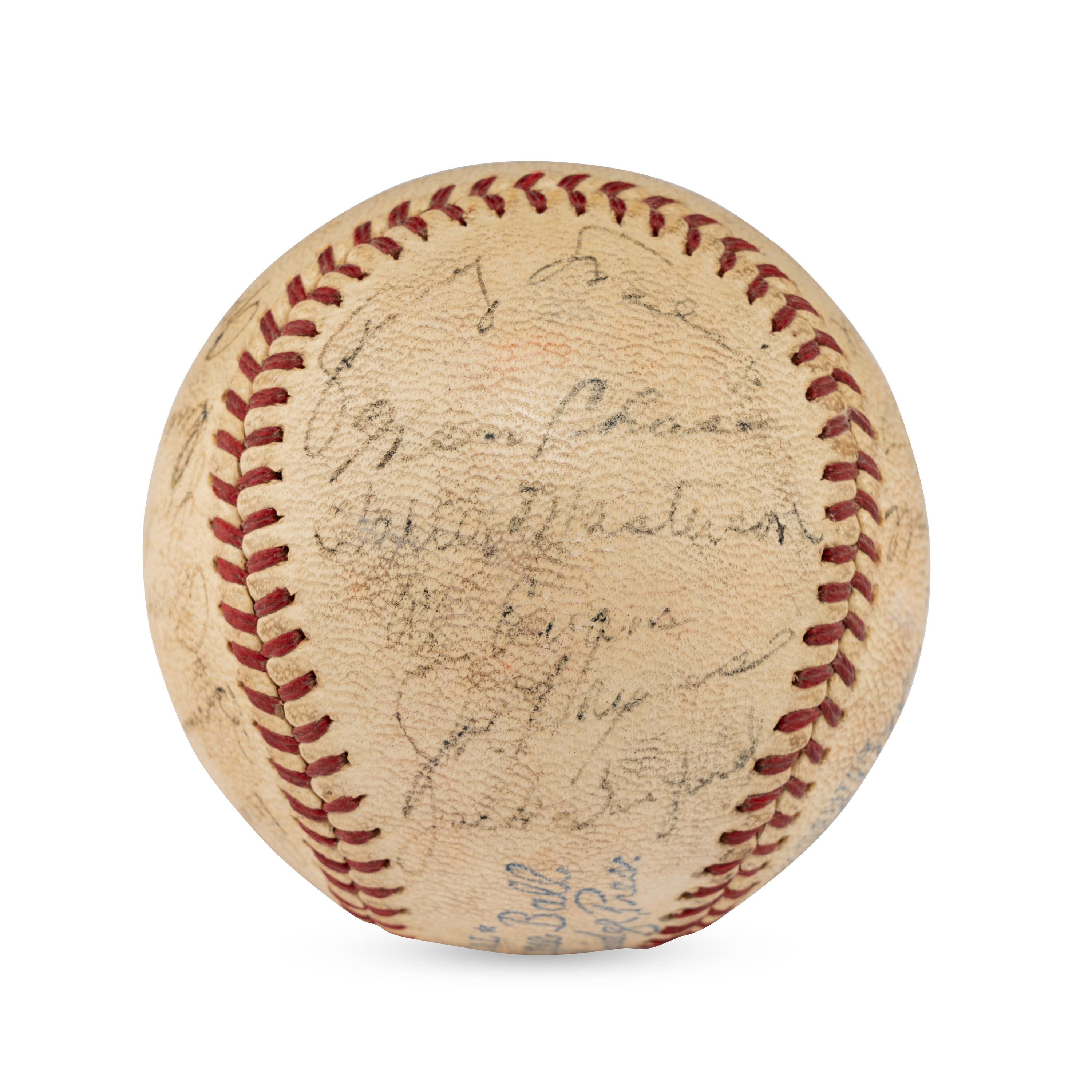 A 1940 Washington Senators Team Signed Autograph Baseball