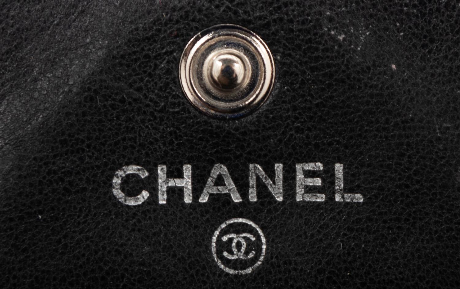 Two Chanel Black Quilted Leather Wallet Bags, 2006-2009