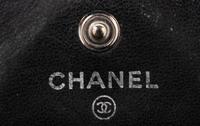 Two Chanel Black Quilted Leather Wallet Bags, 2006-2009