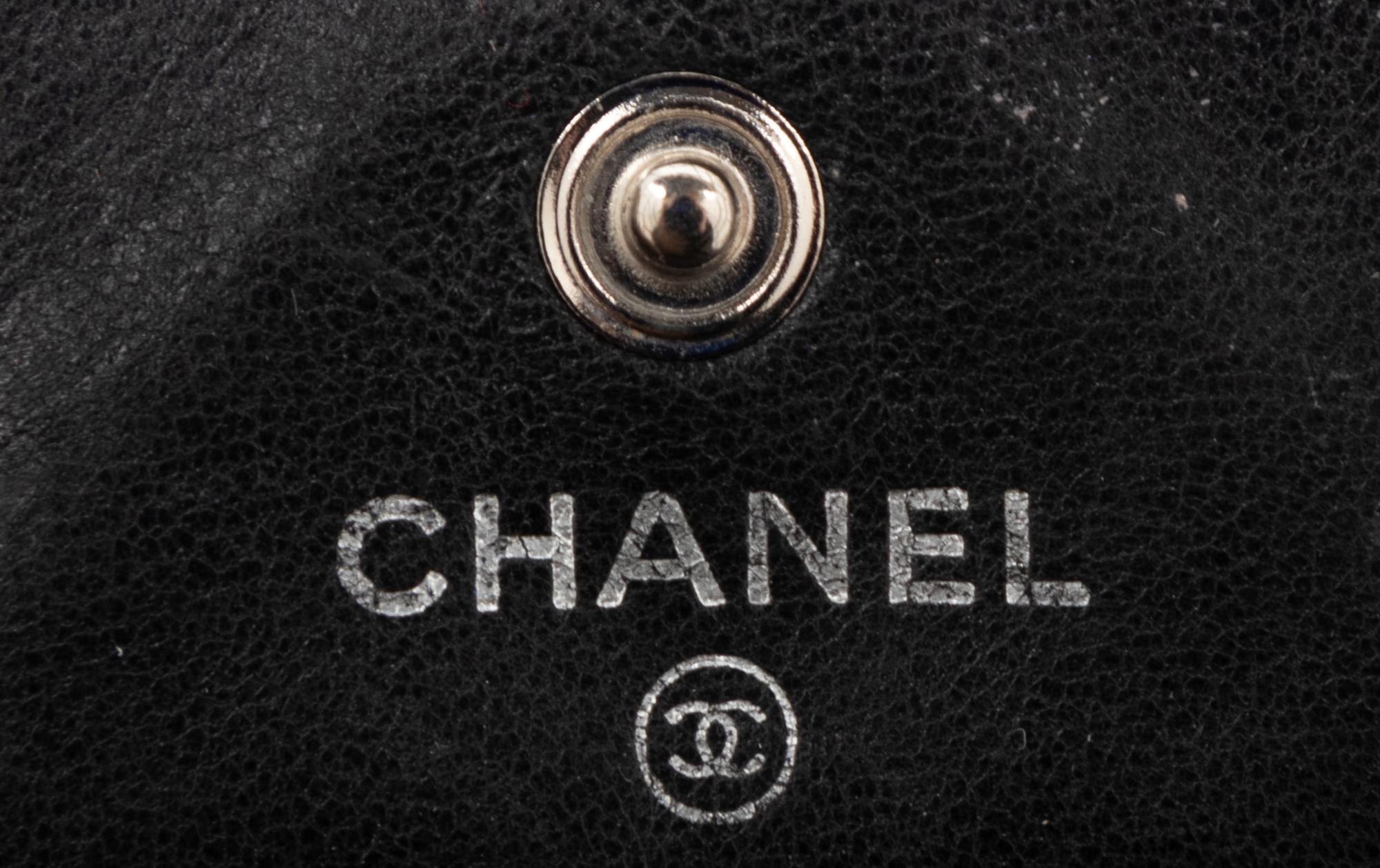 Two Chanel Black Quilted Leather Wallet Bags, 2006-2009