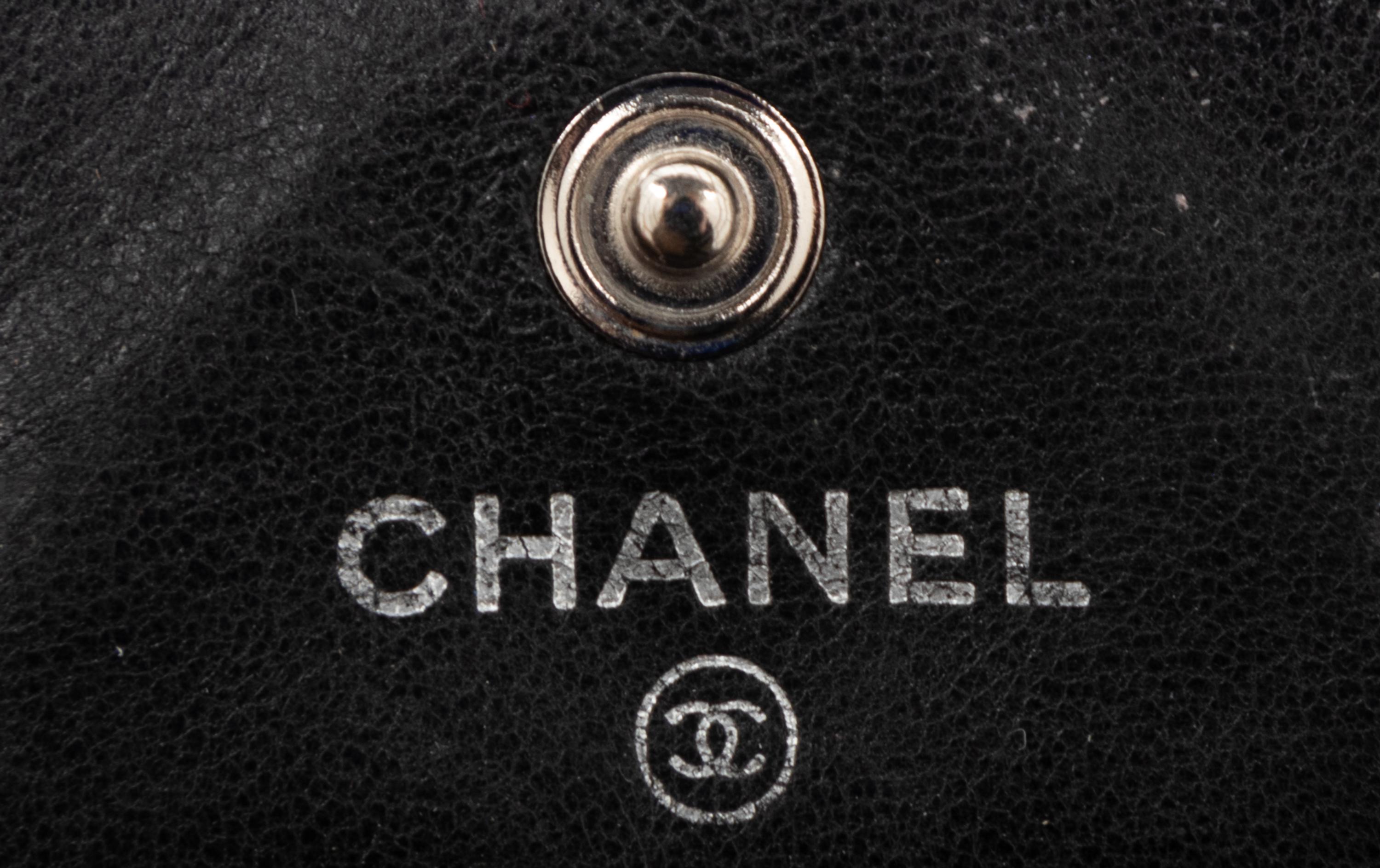 Two Chanel Black Quilted Leather Wallet Bags, 2006-2009