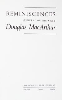 MACARTHUR, DOUGLAS. Reminiscences. New York, 1964. Limited, signed.