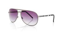 A Pair of Christian Dior Silver and Black Aviator Sunglasses,