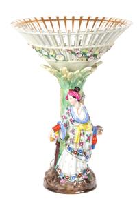 A Berlin Porcelain Footed Compote Height 11 1/2 inches. — 19TH CENTURY