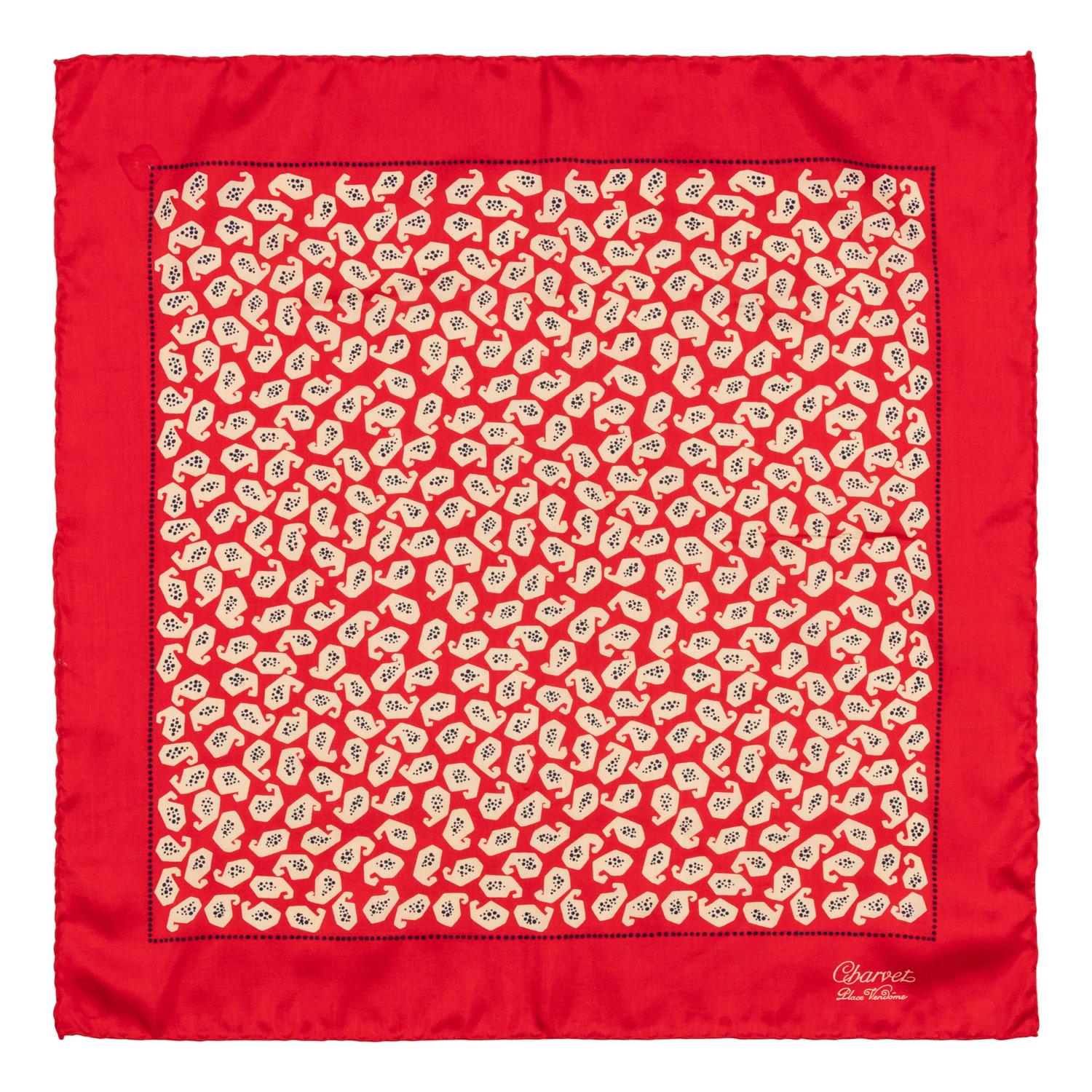 Six Pocket Squares by Hermès, Charvet, and Gianni Versace