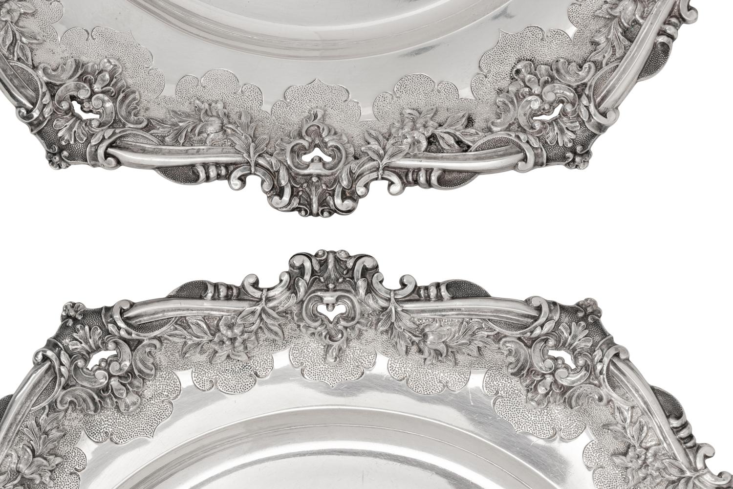 A Victorian Silver Six-Piece Dessert Service