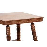 A Victorian Center Table in Oak with Glass Ball and Claw Feet