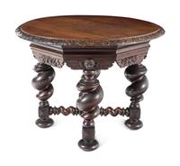 A Continental Carved Oak Center Table
