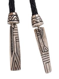 Sterling Silver Bolo Tie, with Turquoise and Lapis Inlay