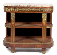 A Louis XVI Style Gilt Bronze Mounted Server Height 42 x width 44 1/2 x depth 19 1/4 inches. — 19TH/20TH CENTURY
