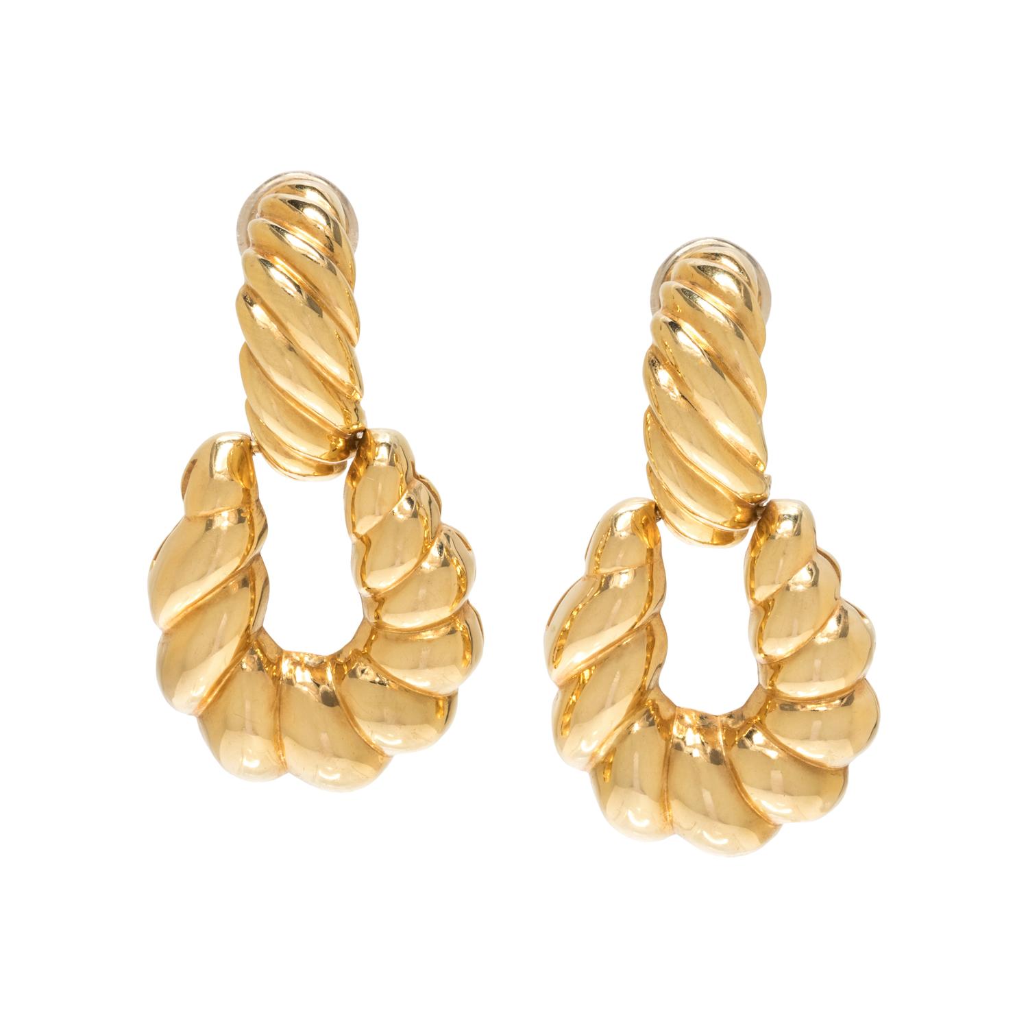 YELLOW GOLD EARCLIPS