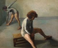 Moses Soyer, (American, 1899–1974), Two Ballerinas