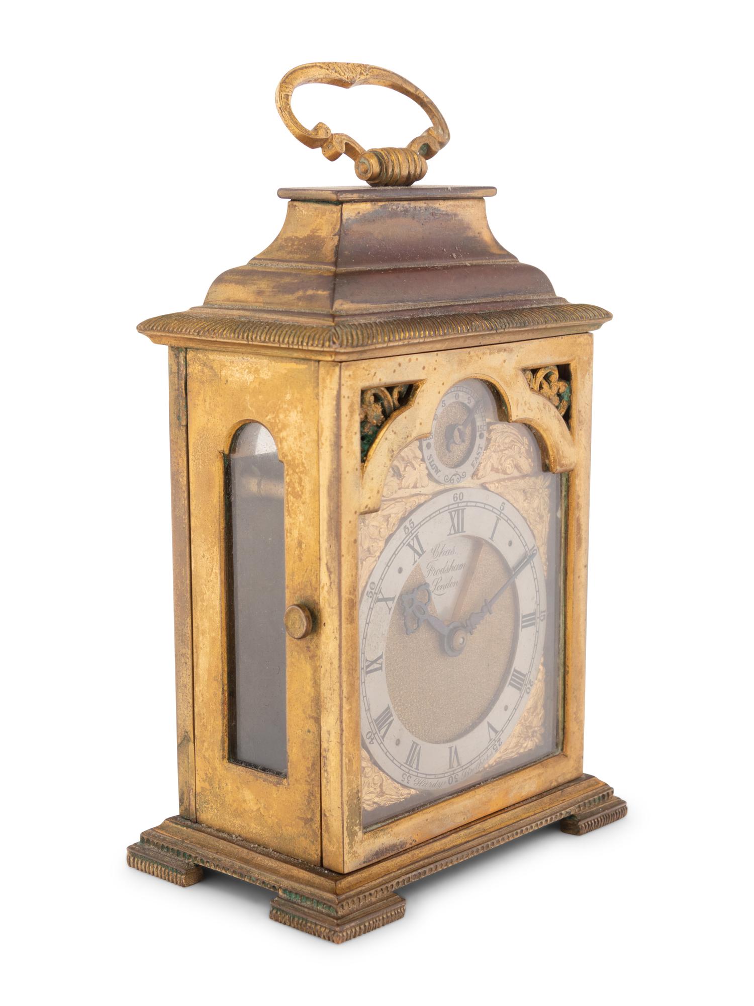 An English Gilt Bronze Carriage Clock