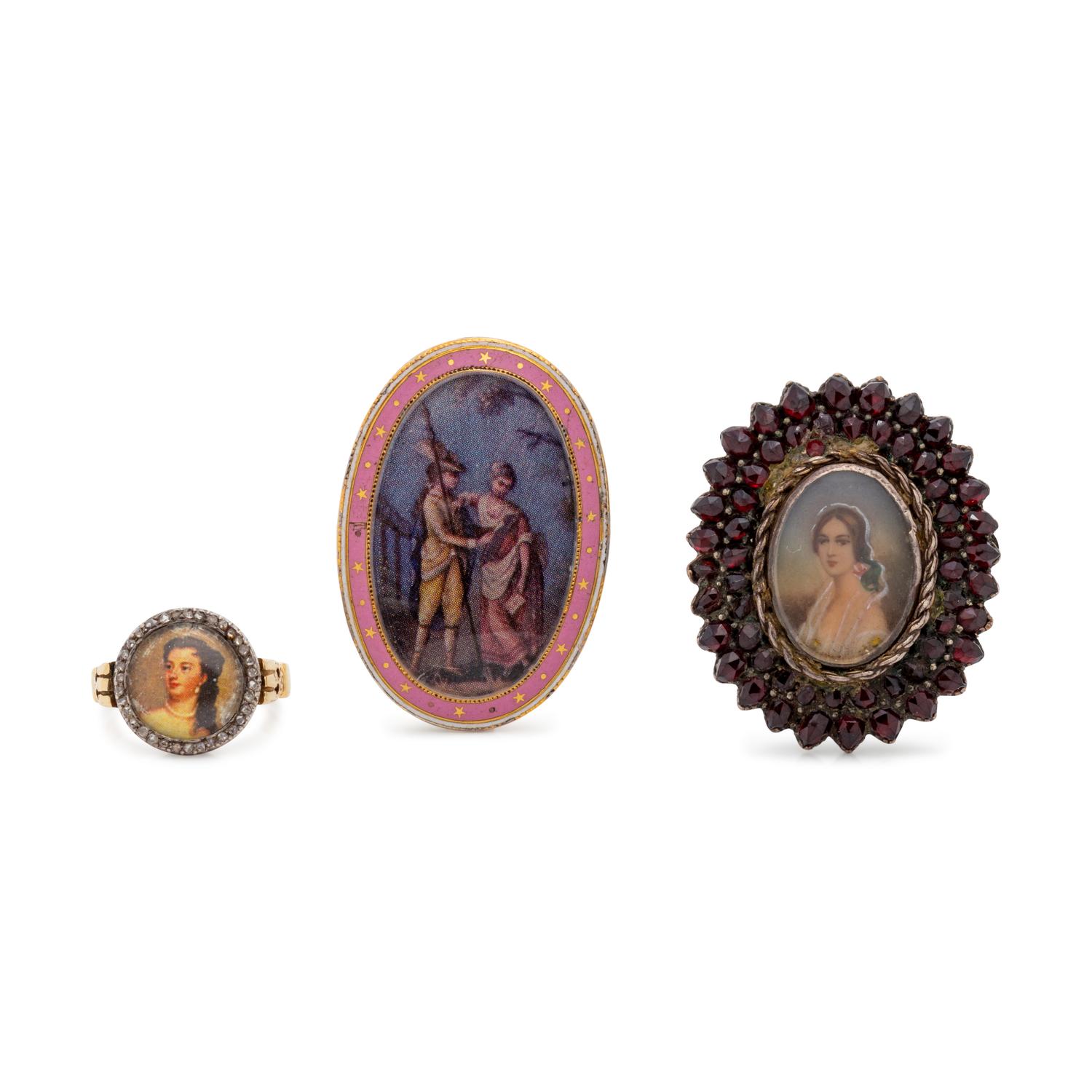 COLLECTION OF PORTRAIT JEWELRY