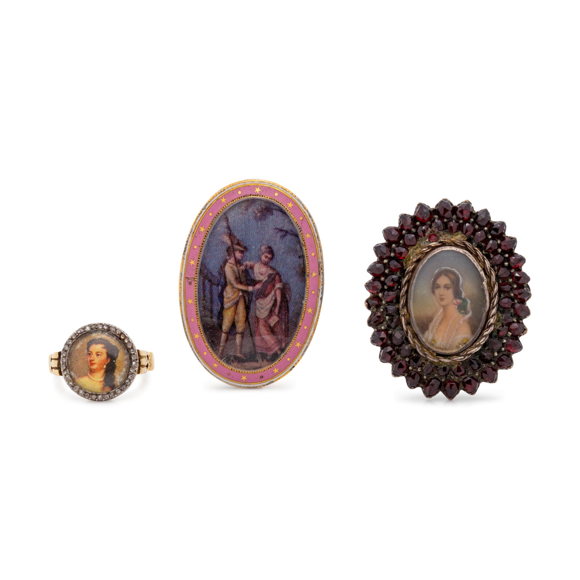 COLLECTION OF PORTRAIT JEWELRY