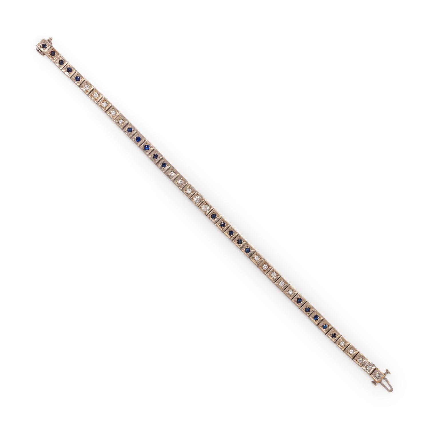 SAPPHIRE AND DIAMOND BRACELET