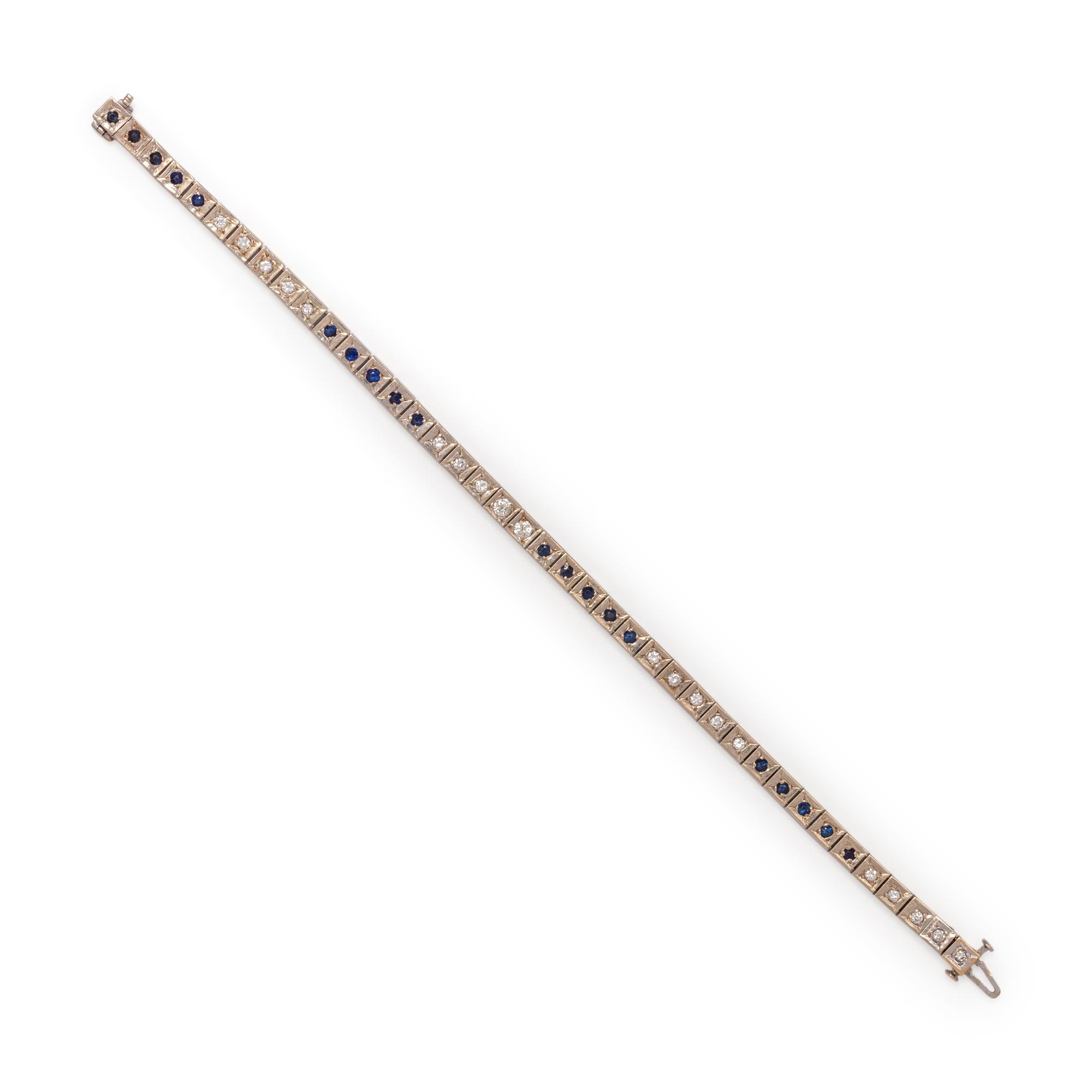 SAPPHIRE AND DIAMOND BRACELET