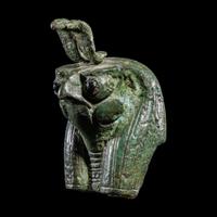 An Egyptian Bronze Head of Montu