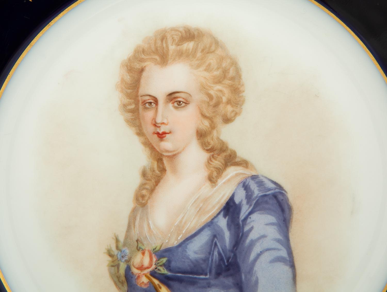 A Pair of Sèvres Style Porcelain Portrait Plates — 20TH CENTURY