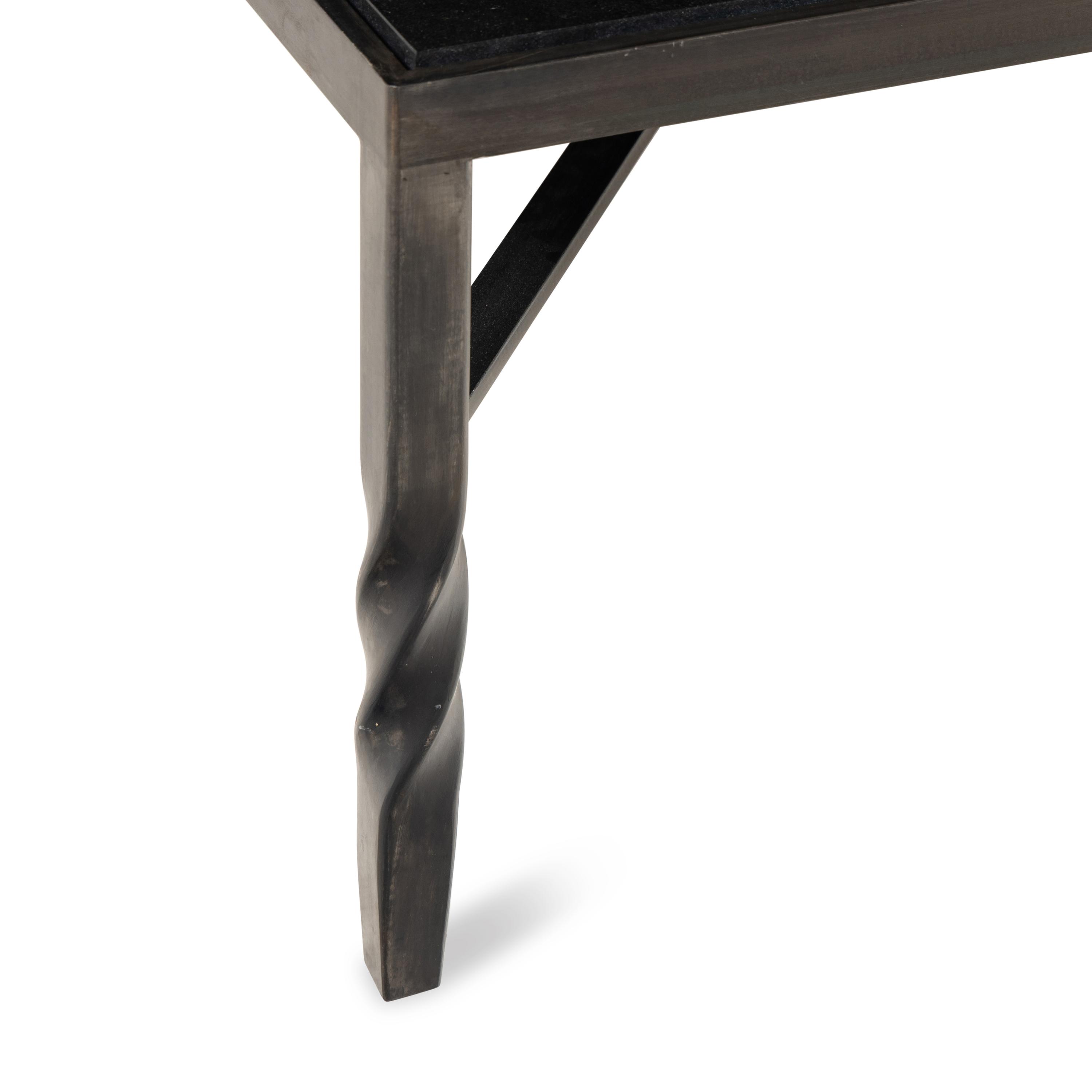 A Steel and Granite Coffee Table