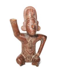 Colima Seated Figure Height 13 x width 9 x depth 4 1/2 inches