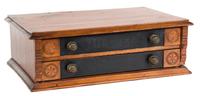 An American Carved and Stained Pine Box Height 7 1/2 x width 22 3/4 x depth 14 1/2 inches. — EARLY 20TH CENTURY