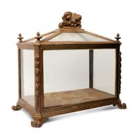 An Italian Giltwood Reliquary Vitrine