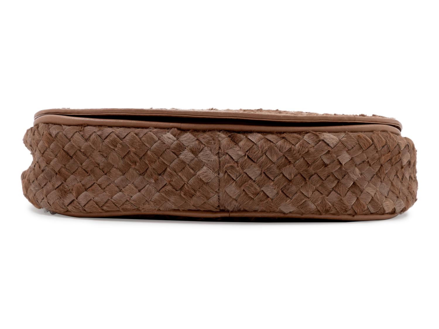Bottega Veneta Intrecciato Fur Handbag