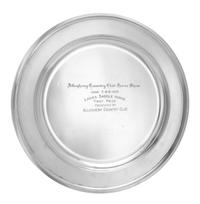 An American Silver Presentation Plate, Julius Olaf Randahl, Chicago, Early 20th Century, centered with the engraved inscription Alleghe