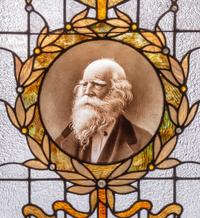 Two Leo P. Frohe Stained Glass Panels