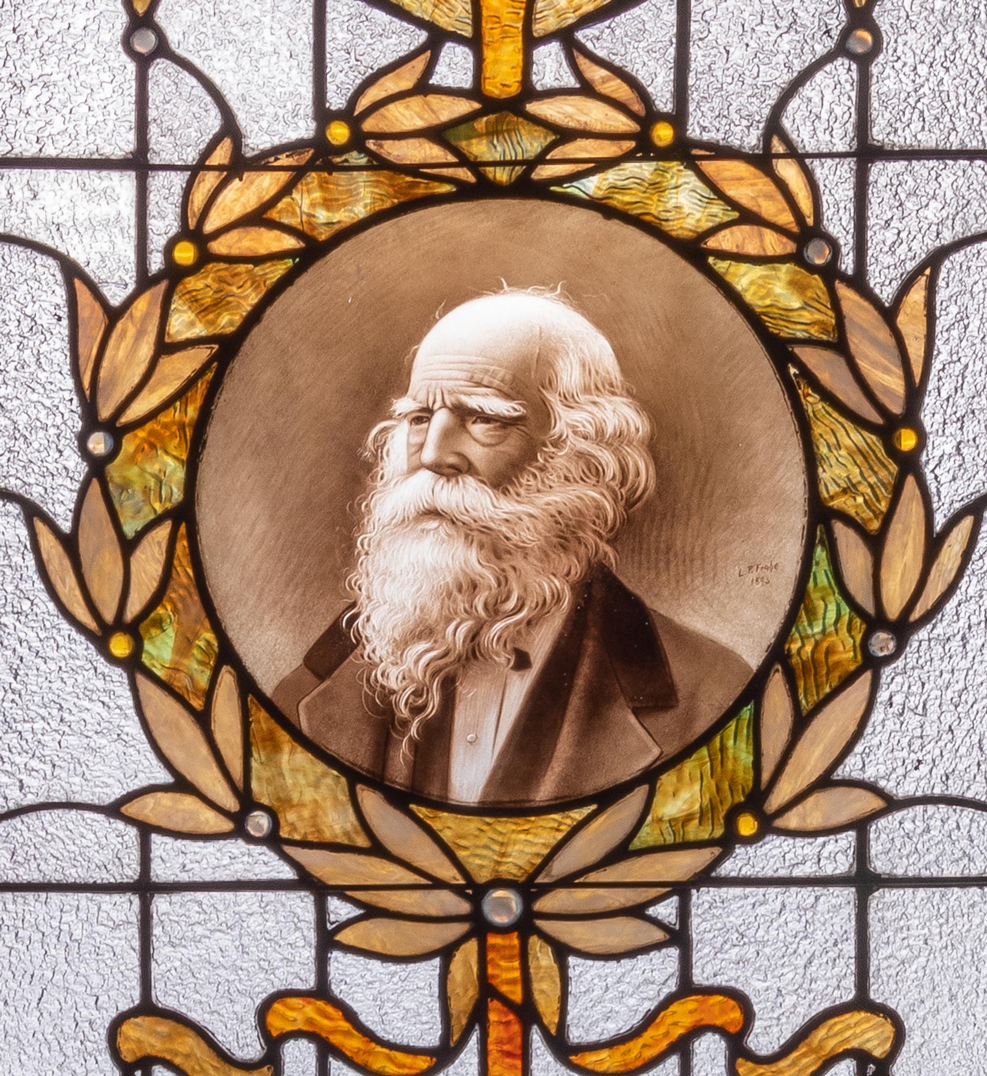 Two Leo P. Frohe Stained Glass Panels