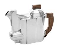 An Italian Constructivist Silver Teapot, Rossi & Arcandi for Cleto Munari, Venice, 1989, after the design by Kasimir Malevich.