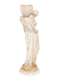 A Cast Composition Figure of a Water Maiden