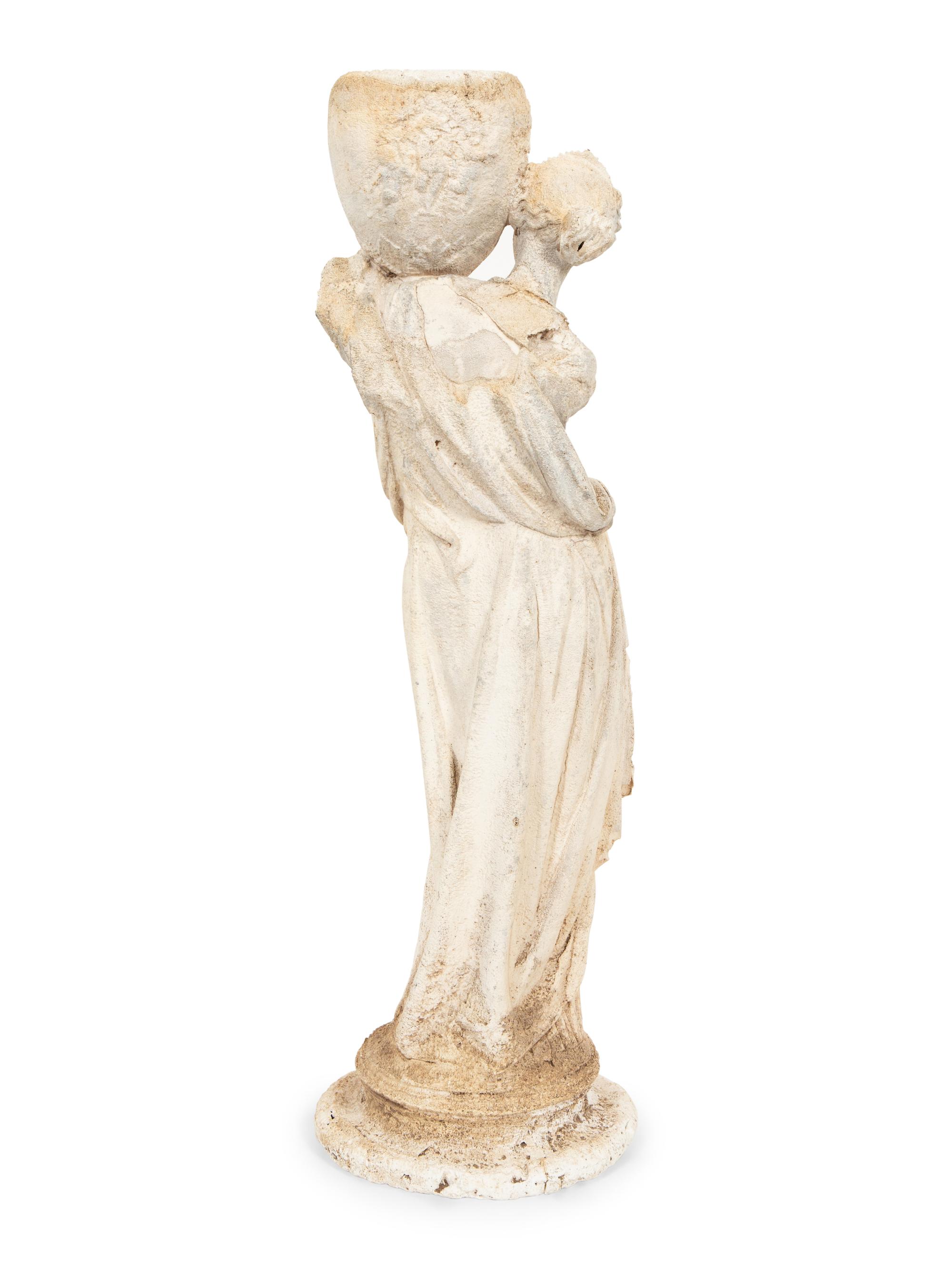 A Cast Composition Figure of a Water Maiden