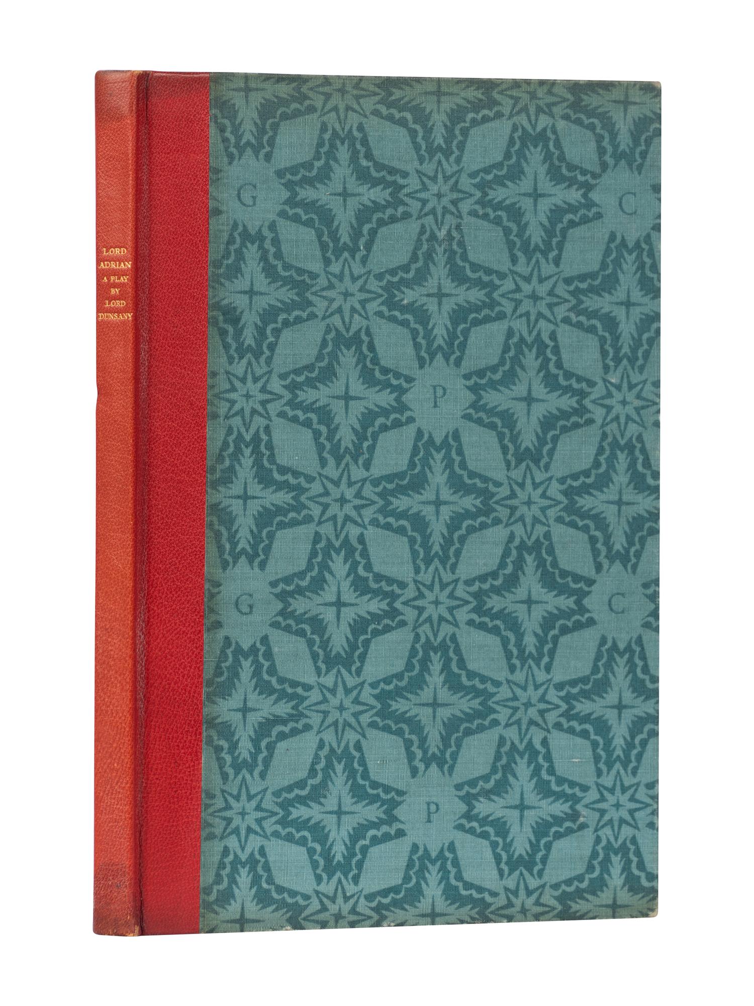 [GOLDEN COCKEREL PRESS]. DUNSANY, Edward Plunkett, 18th Baron (1878-1957). Lord Adrian. Waltham Saint Lawrence, Berkshire: The Golden Cockerel Press, 1929.
