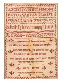 Five Needlework Embroidered Schoolgirl's Samplers
