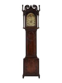 A German-Pennsylvania Mahogany Tall Case Clock