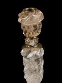 A Set of Four Louis XVI Style Rock Crystal Candlesticks