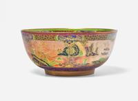 A Wedgwood Flame Fairyland Lustre "Daventry" Pattern Bowl, UK, 1920s