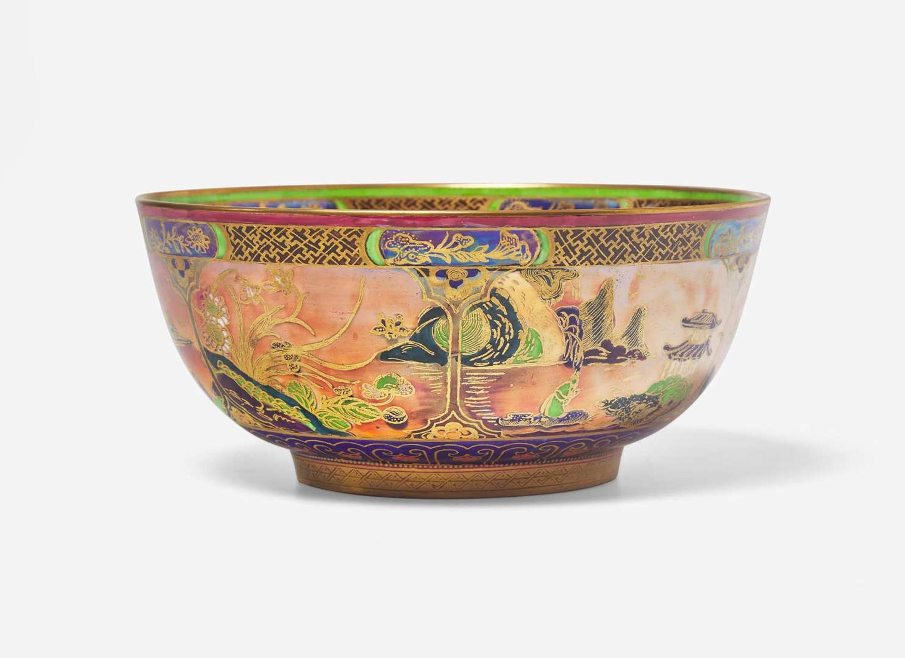 A Wedgwood Flame Fairyland Lustre "Daventry" Pattern Bowl, UK, 1920s