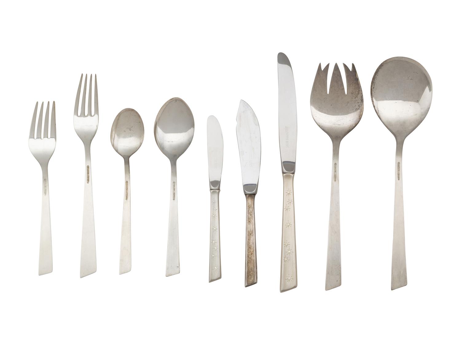 An American Silver Flatware Service
