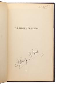 [FORD, Henry]. GRAVES, Ralph H. Triumph of an Idea: The Story of Henry Ford . Garden City, NY: Doubleday, Doran & Company, 1935.