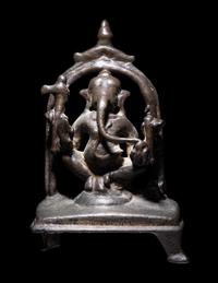An Indian Bronze Figure of Ganesha