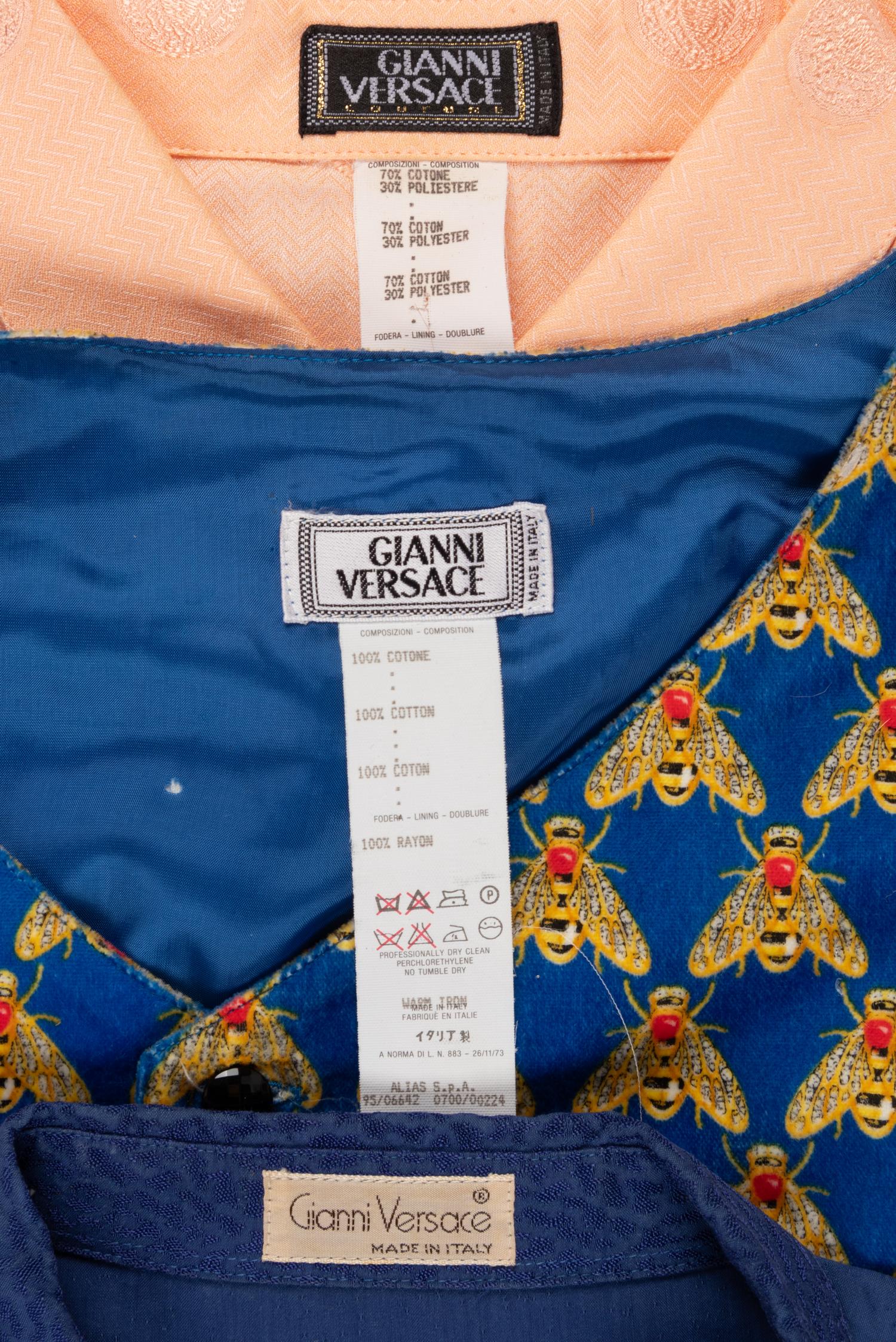 Collection of Five Versace Menswear Separates, 1990-2000s